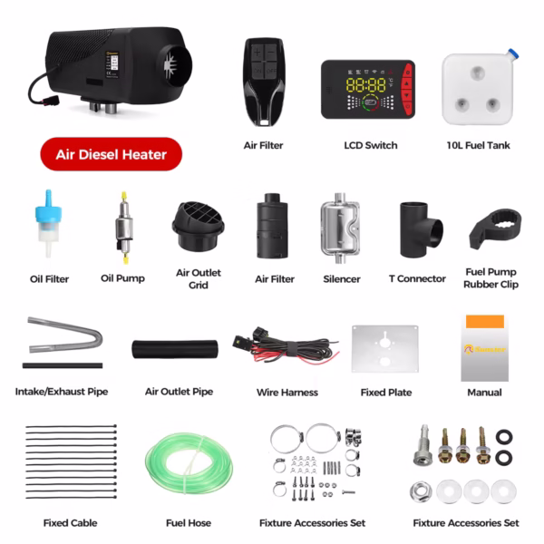 8KW Diesel Night Heater Supply + Fitting - Image 6
