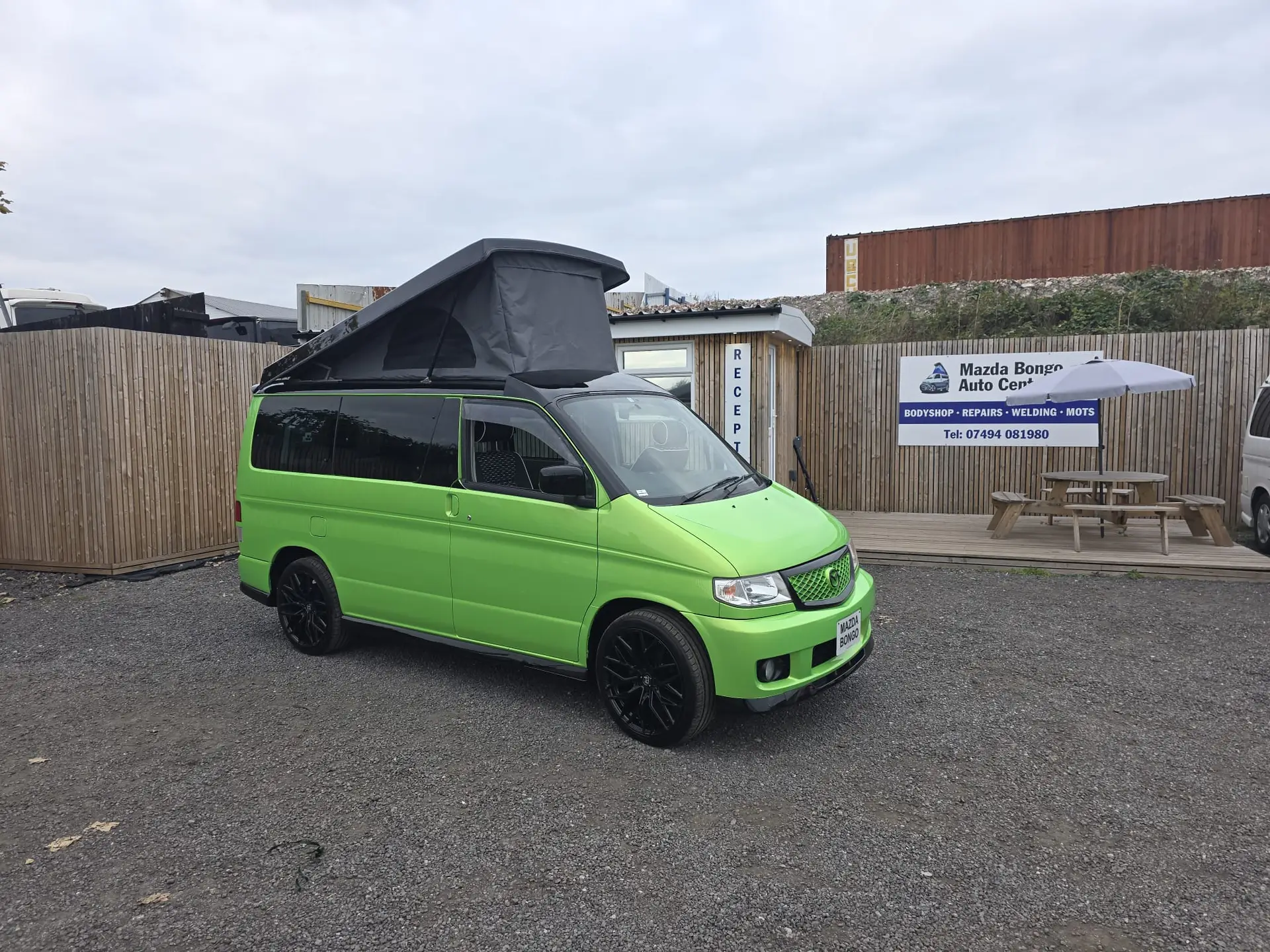 Custom Ford Ultima Green Mazda Bongo campervan