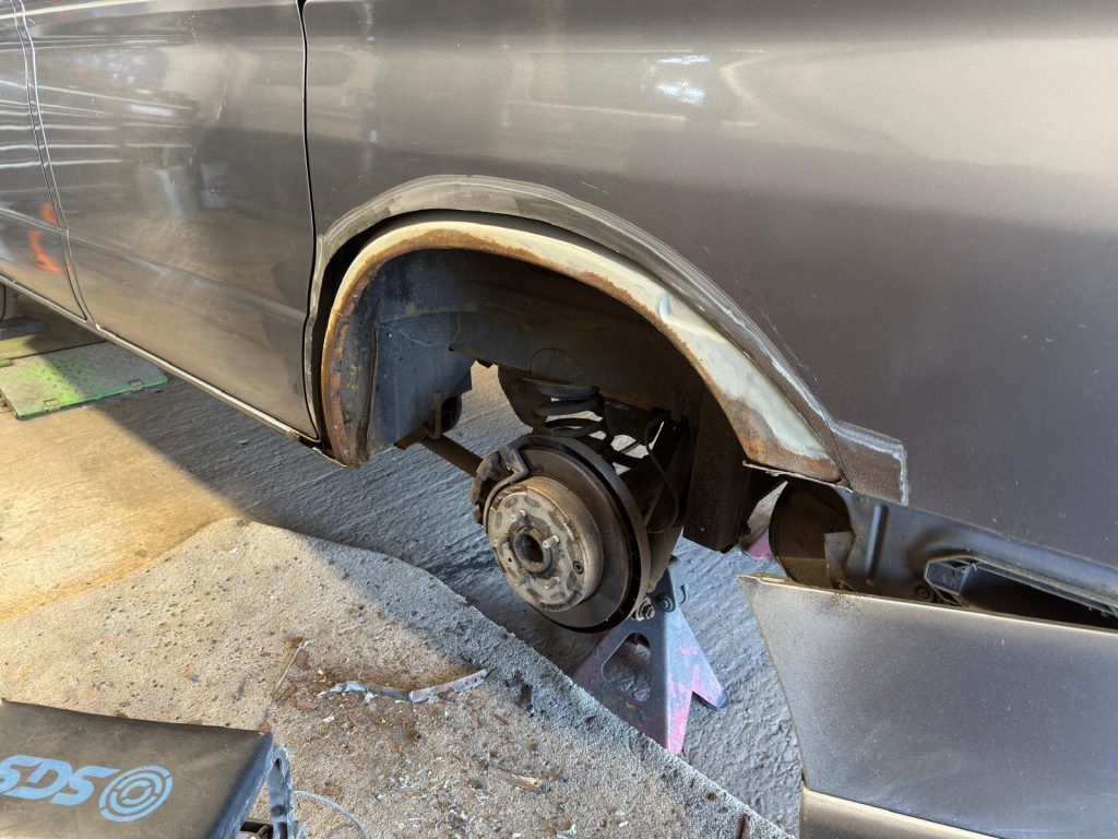 Mazda Bongo welding repairs during respray project