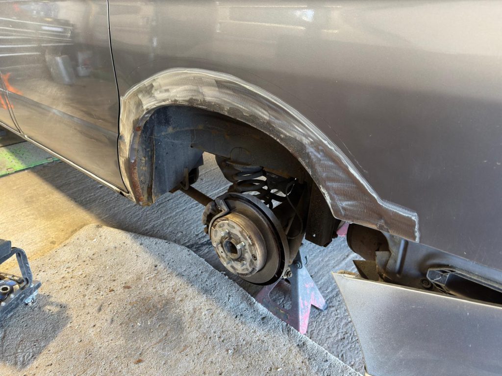 Mazda Bongo welding repairs during respray project