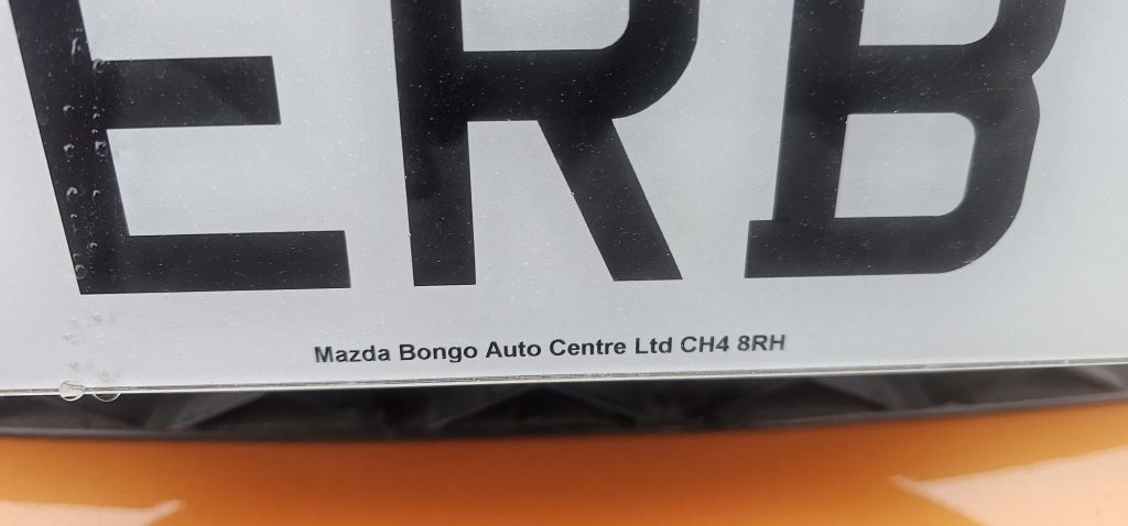 Completed Mazda Bongo respray in pearl orange and grey