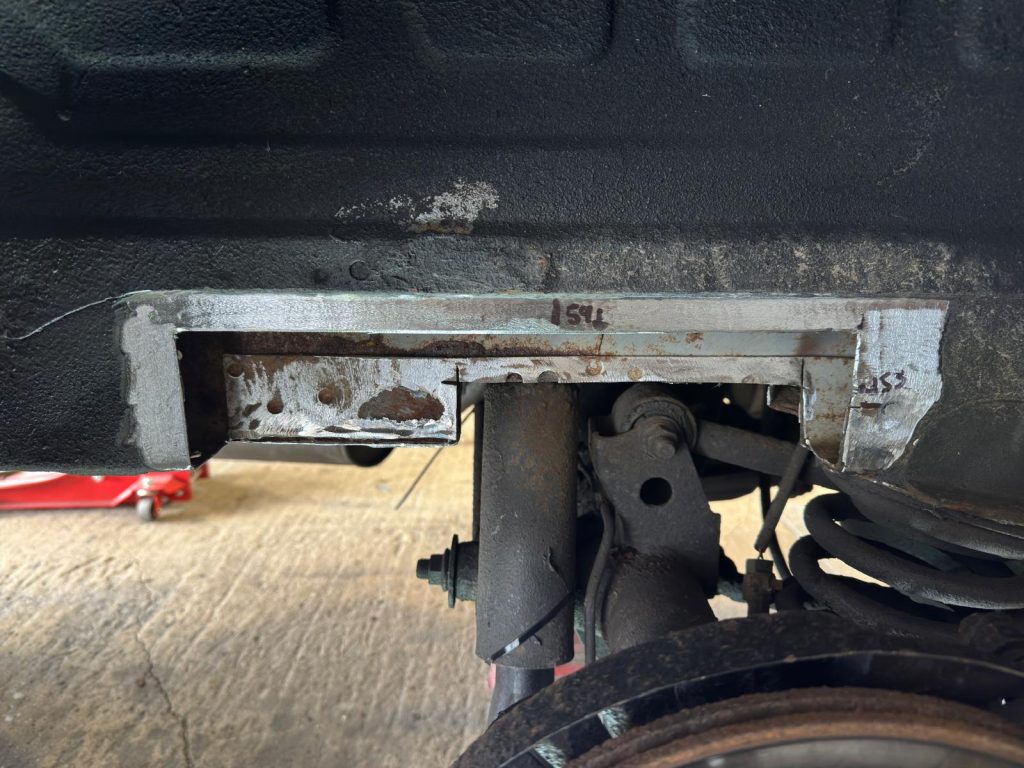 Mazda Bongo chassis welding in progress
