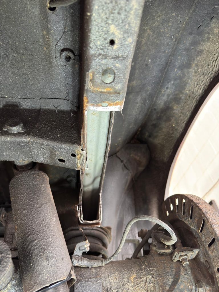 Mazda Bongo chassis welding in progress