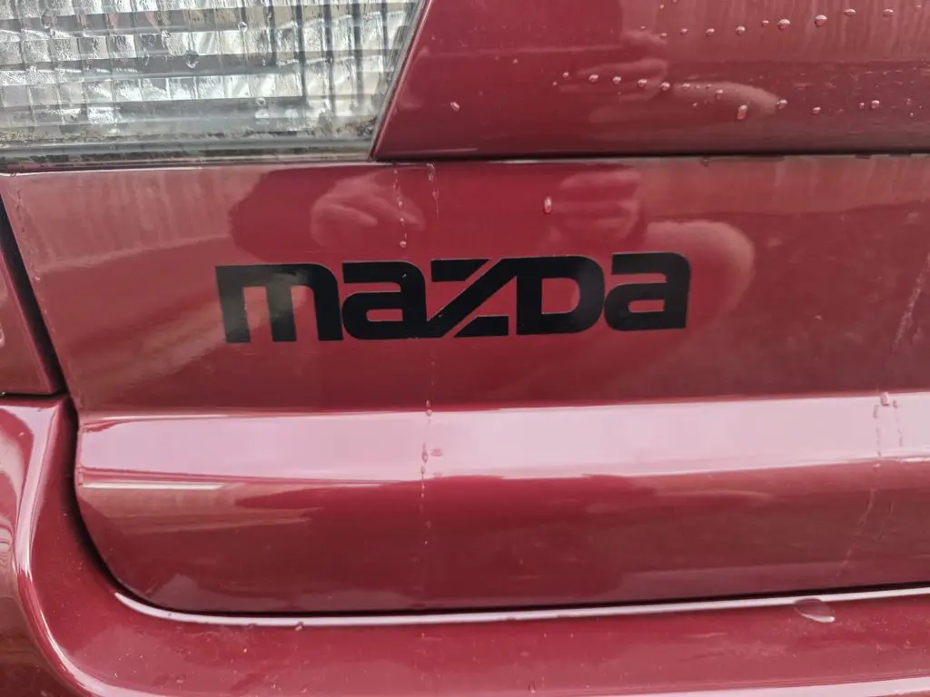 New Mazda Bongo decals applied after full respray