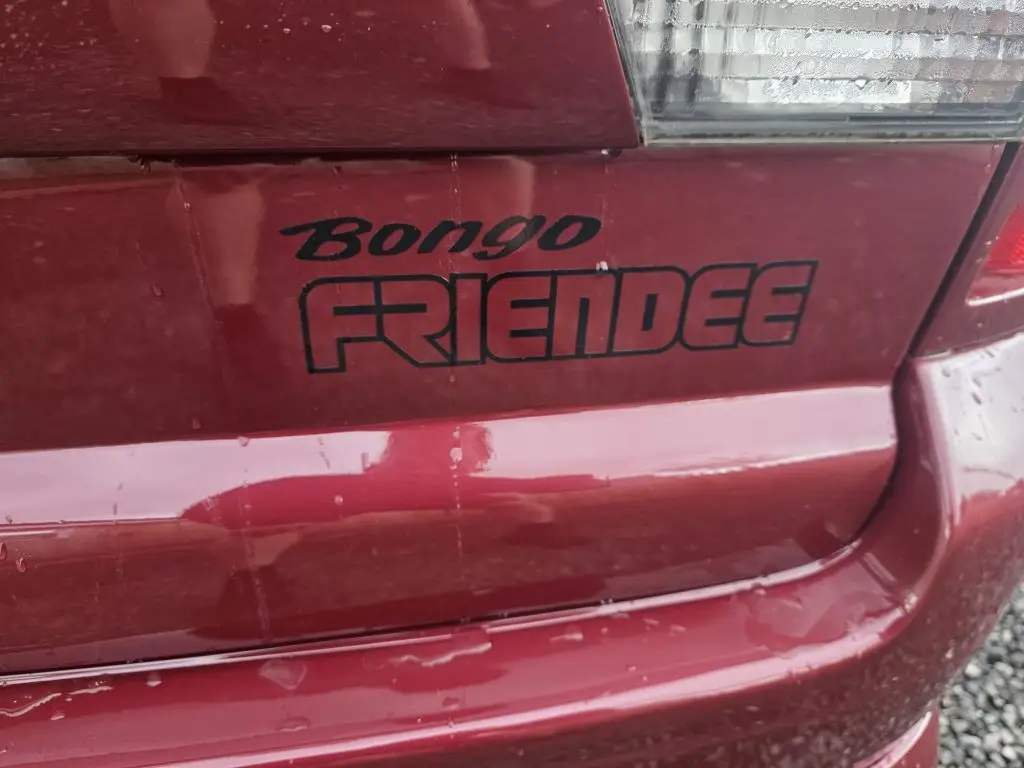 New Mazda Bongo decals applied after full respray