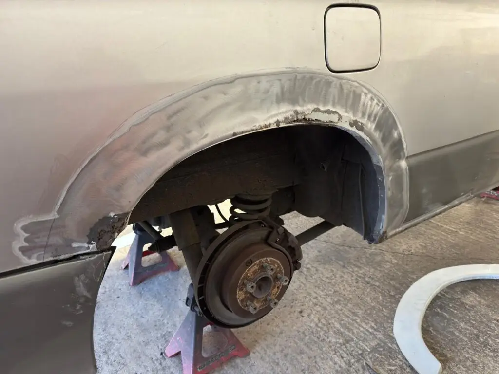 Mazda Bongo welding and sill repair during restoration