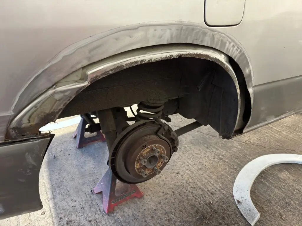 Mazda Bongo welding and sill repair during restoration
