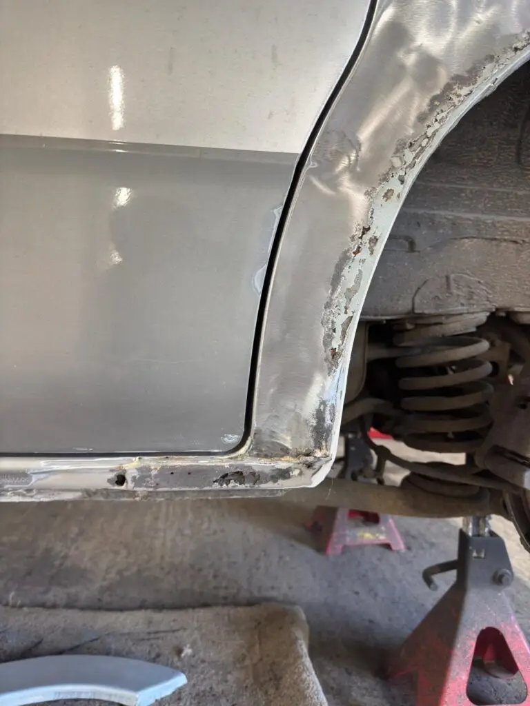 Mazda Bongo welding and sill repair during restoration