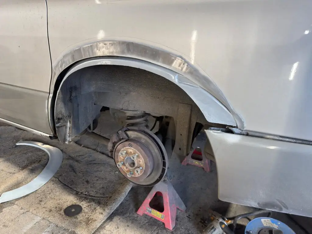 Mazda Bongo welding and sill repair during restoration