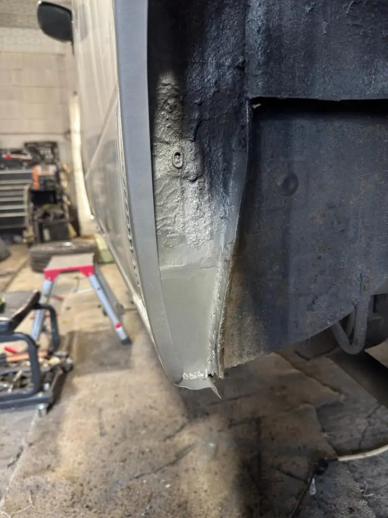 Mazda Bongo welding and sill repair during restoration