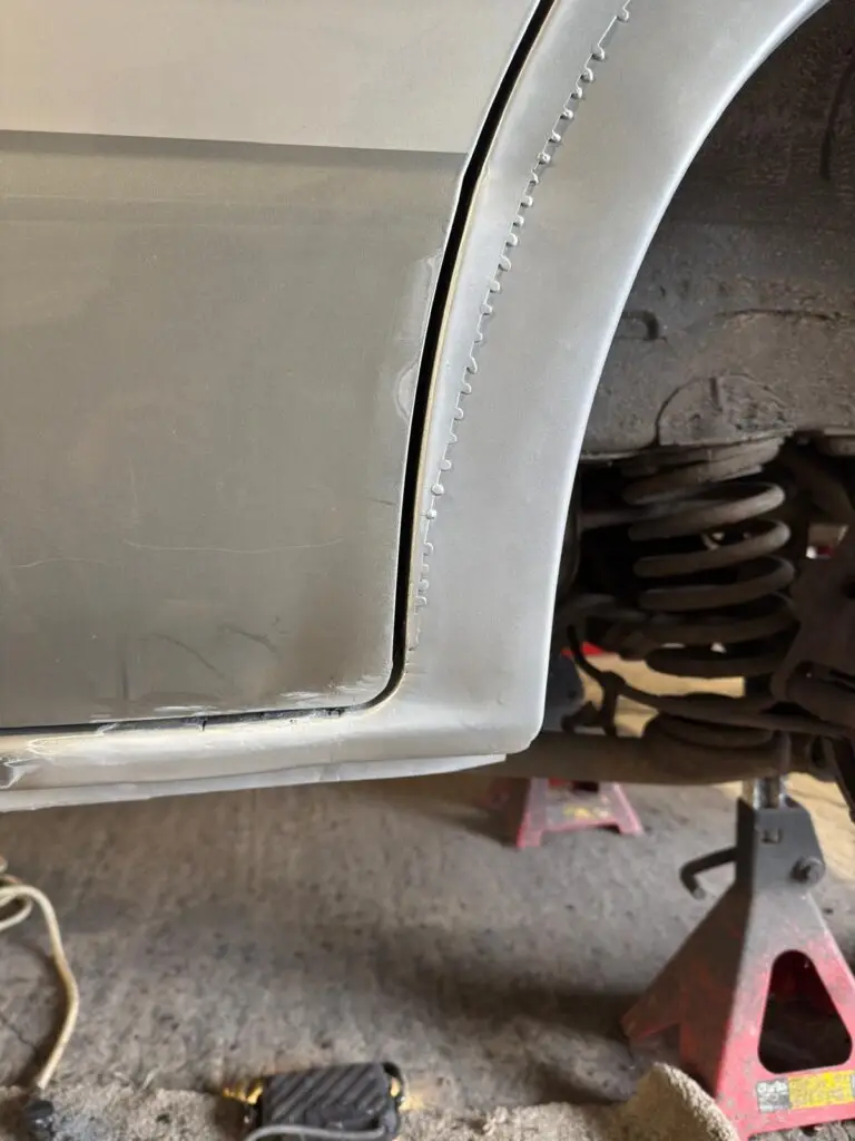 Mazda Bongo welding and sill repair during restoration