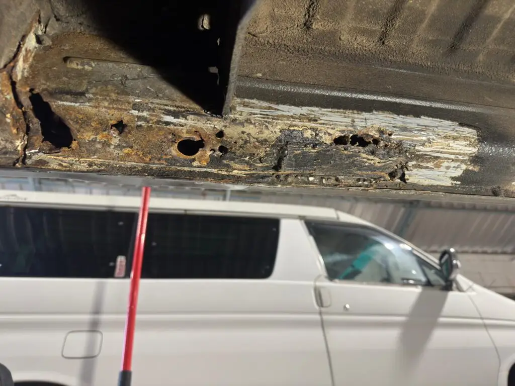 Mazda Bongo welding and sill repair during restoration
