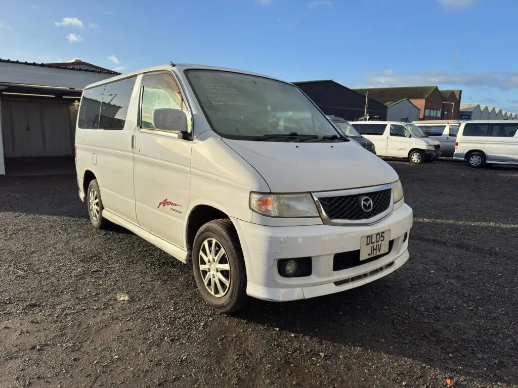 Mazda Bongo purple lower half restoration