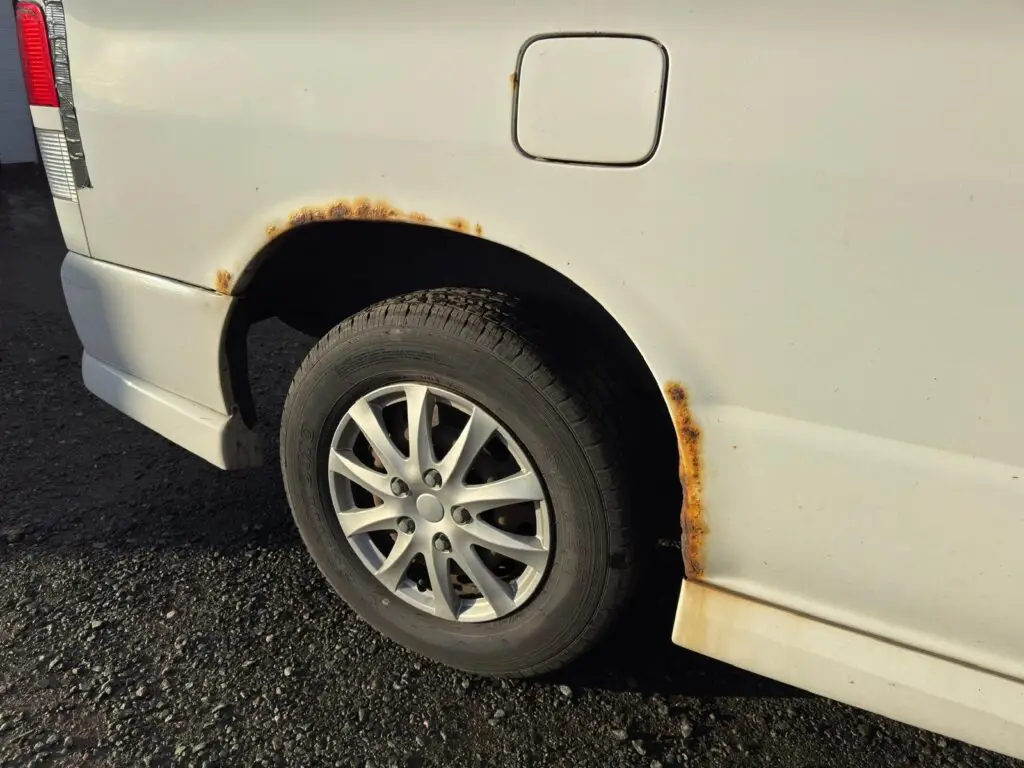 Mazda Bongo purple lower half restoration