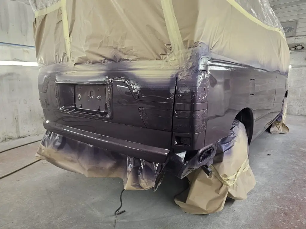 Mazda Bongo purple lower half restoration