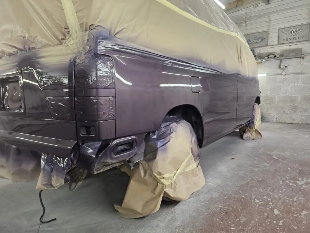 Mazda Bongo purple lower half restoration
