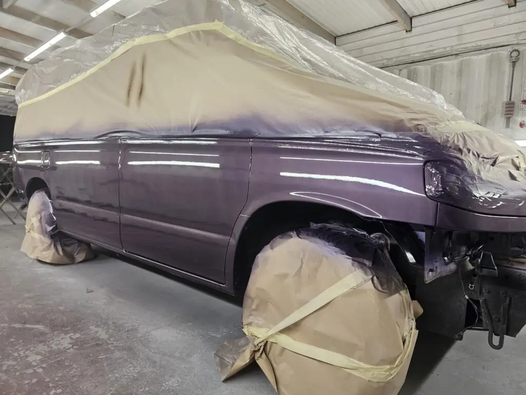 Mazda Bongo purple lower half restoration