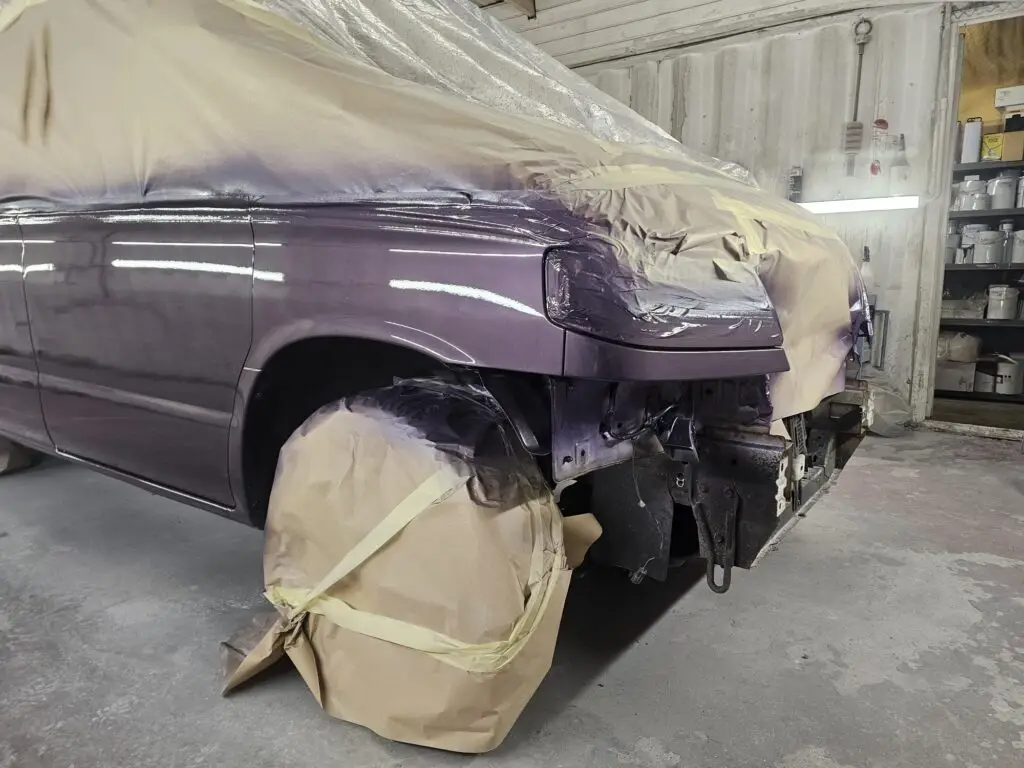 Mazda Bongo purple lower half restoration