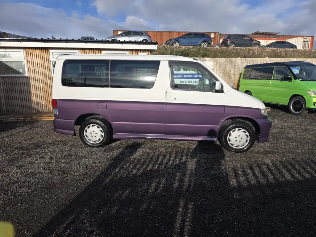 Mazda Bongo purple with orange pearl paint finish