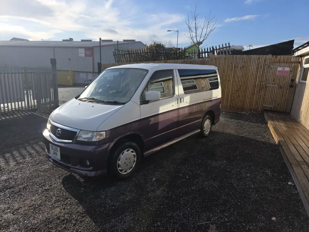 Mazda Bongo purple with orange pearl paint finish