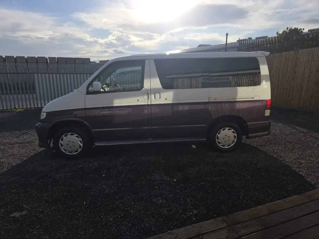 Mazda Bongo purple with orange pearl paint finish