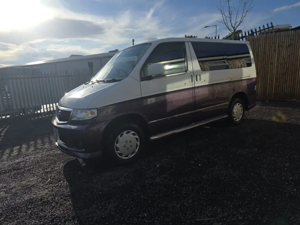 Mazda Bongo purple with orange pearl paint finish