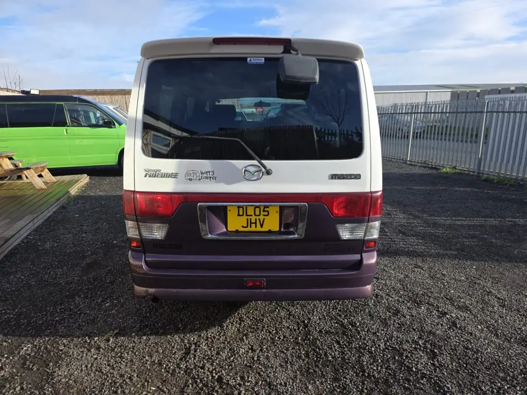 Mazda Bongo purple with orange pearl paint finish