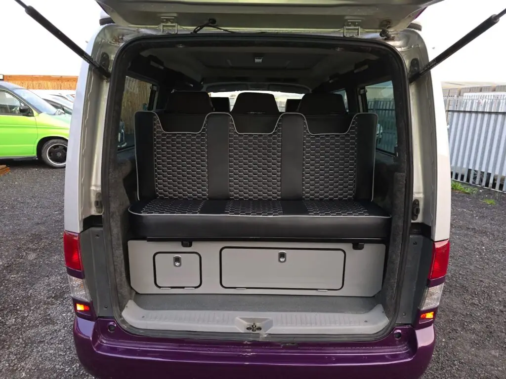 Ultra wide Mazda Bongo rock and roll bed in full width