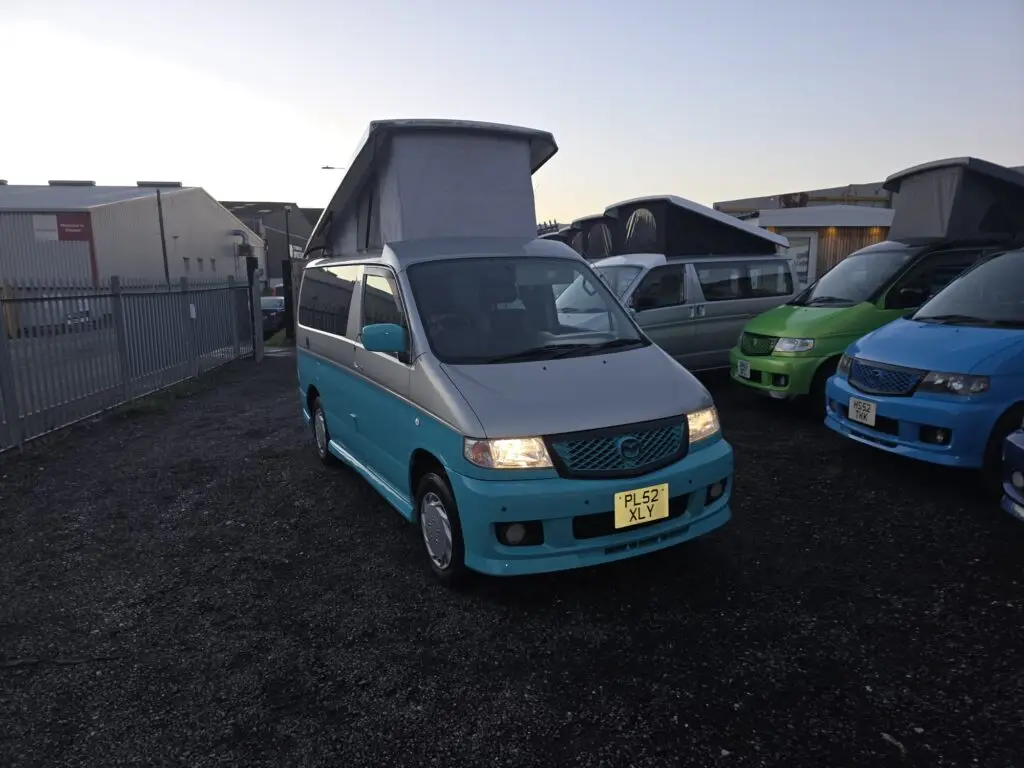 Mazda Bongo 2.0 petrol Aero campervan in turquoise blue