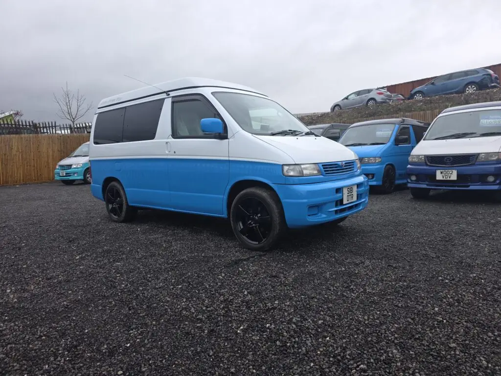 Mazda Bongo restoration Riviera Blue respray finish