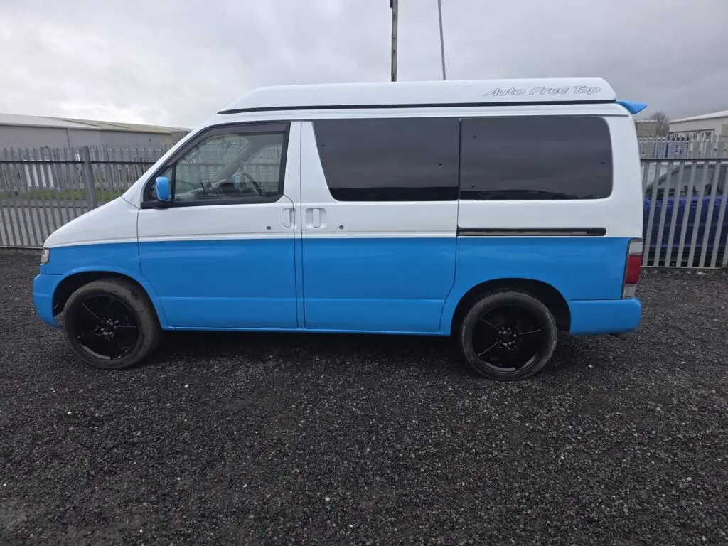 Mazda Bongo restoration Riviera Blue respray finish